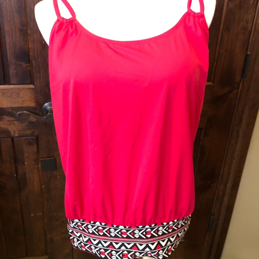Hot pink tankini SWIM size 14